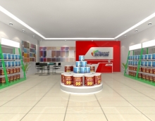 友情漆過(guò)往店面形象，部分效果圖展示